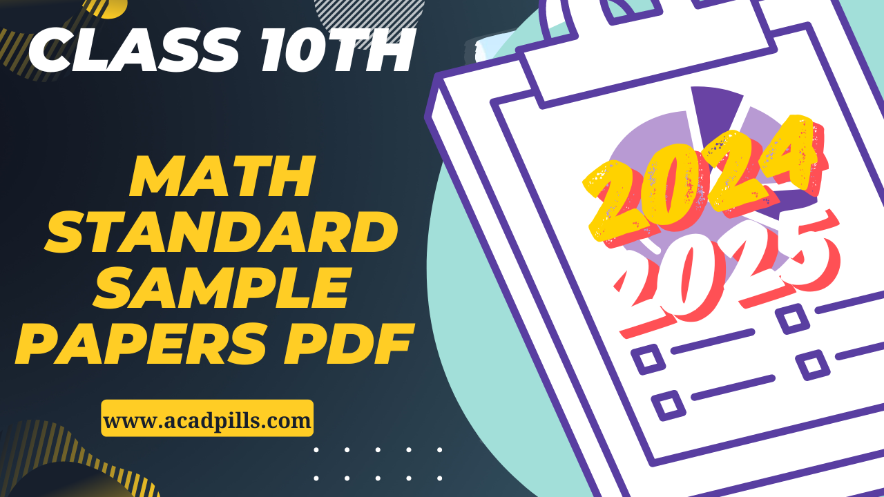 Class 10 Math standard Sample Papers 2024-25 with Solutions